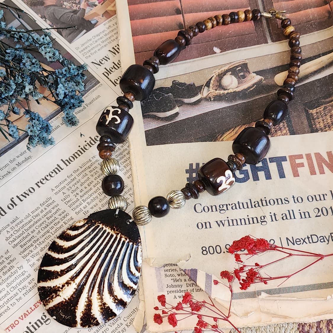 90s 프랑스 빈티지 쥬얼리 보헤미안 소울 아티잔 빈티지 목걸이 상품이미지2