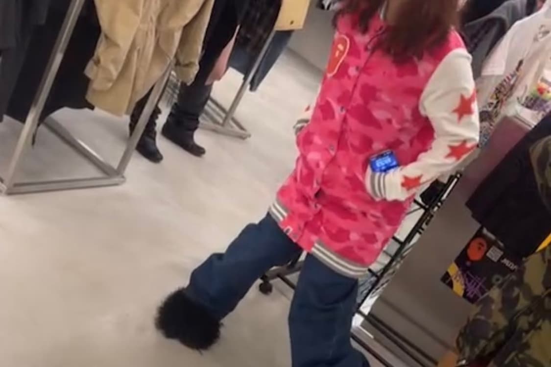 베이프 핑크 카모 롱바시티자켓 원피스 바시티 후드 집업 핑계 상품이미지2