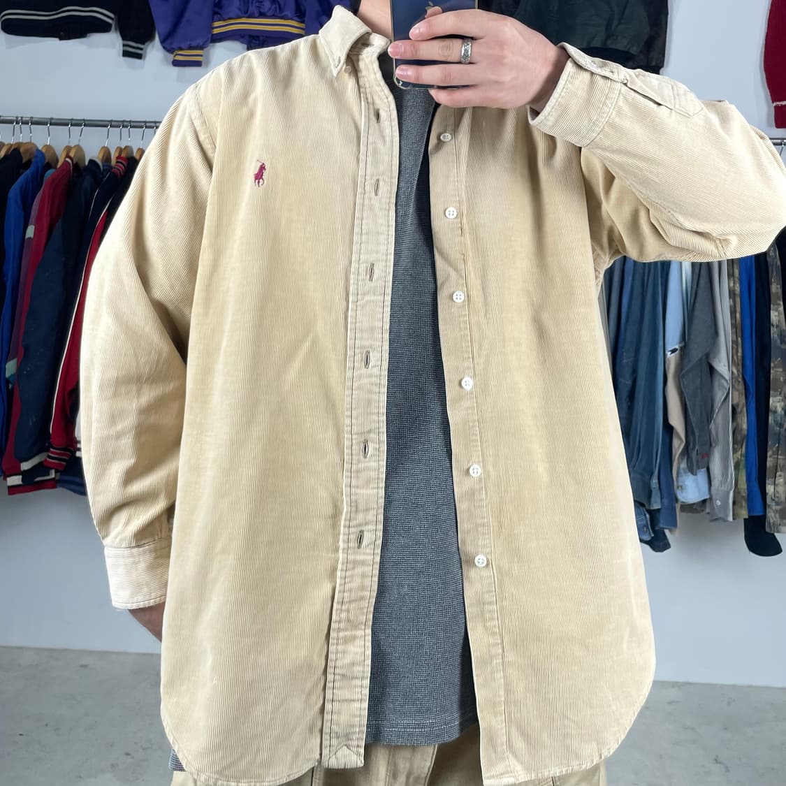 1980s 폴로 랄프로렌 에스에치 코듀로이 셔츠 상품이미지1