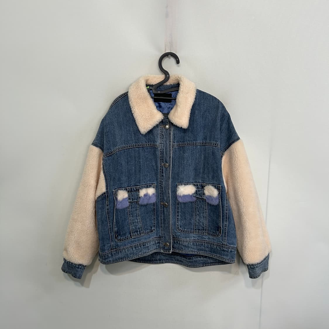 오즈세컨 데님 뽀글이 후리스 55-66정도 상태최상 상품이미지1