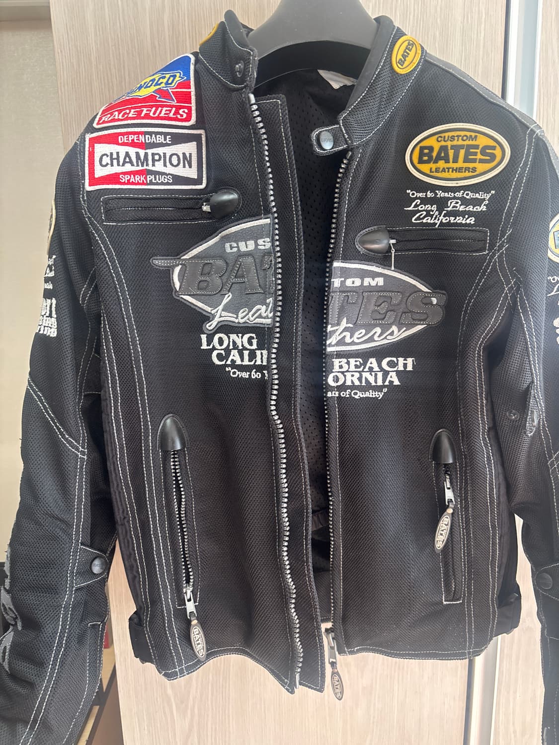 BATES 모터사이클 패치워크 크롭 레이싱 자켓 상품이미지2