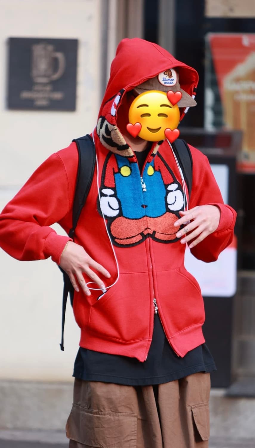 베이프 마리오 후드집업 상품이미지3