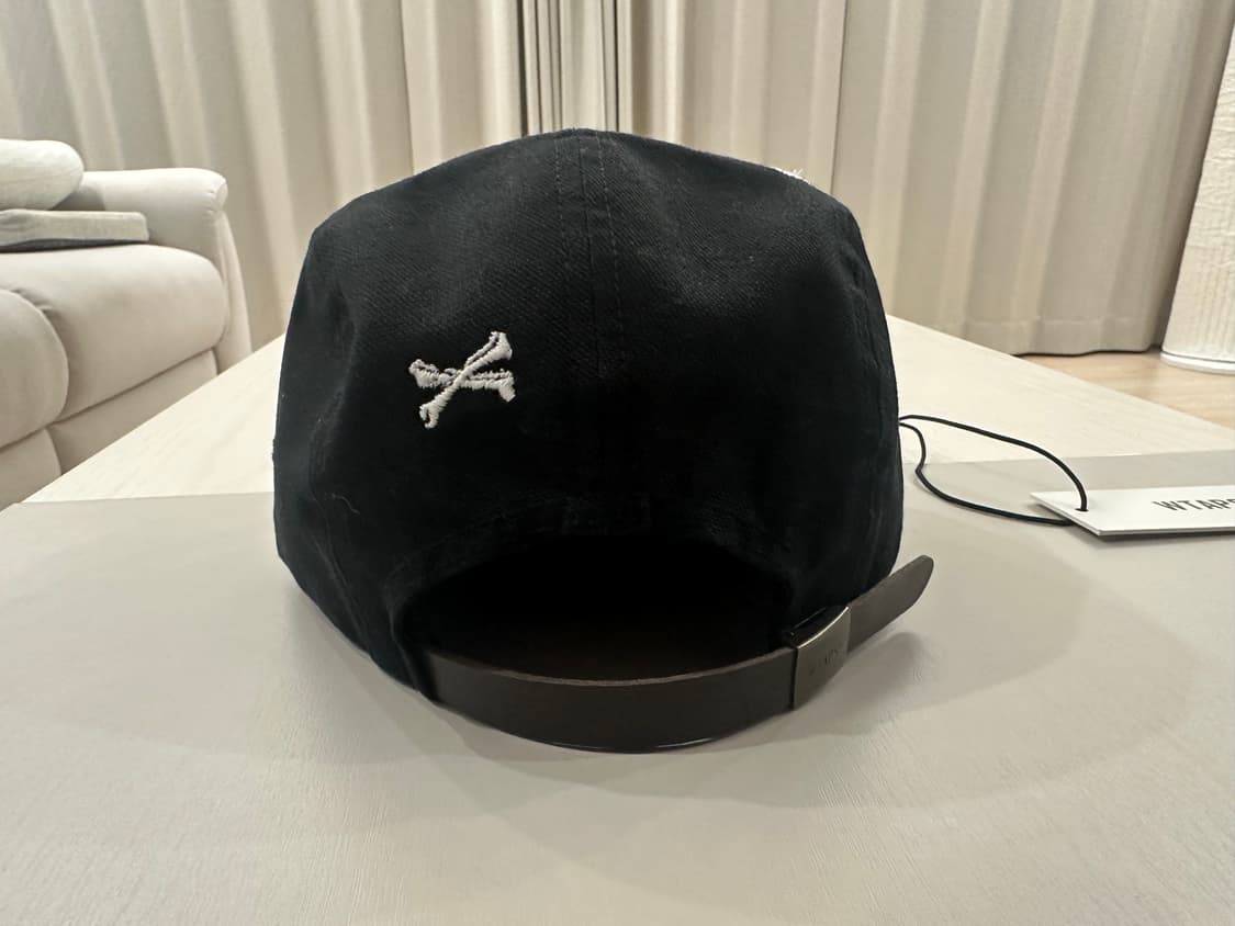 최종가격 더블탭스 크로스본 캠프캡 블랙 코튼 옥스포드캡 상품이미지5