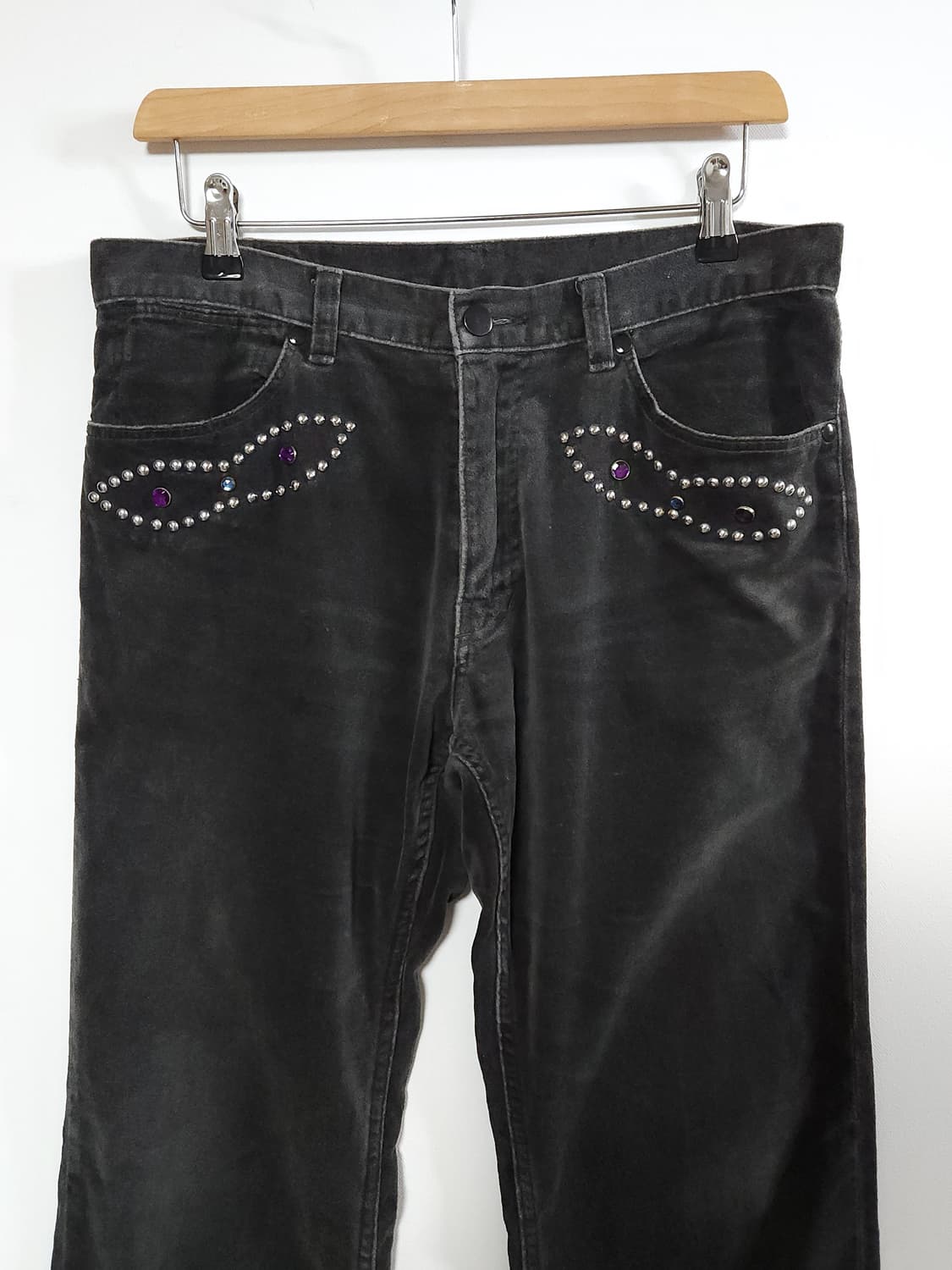 타카히로미야시타 넘버나인 벨로어 비즈 팬츠 상품이미지2