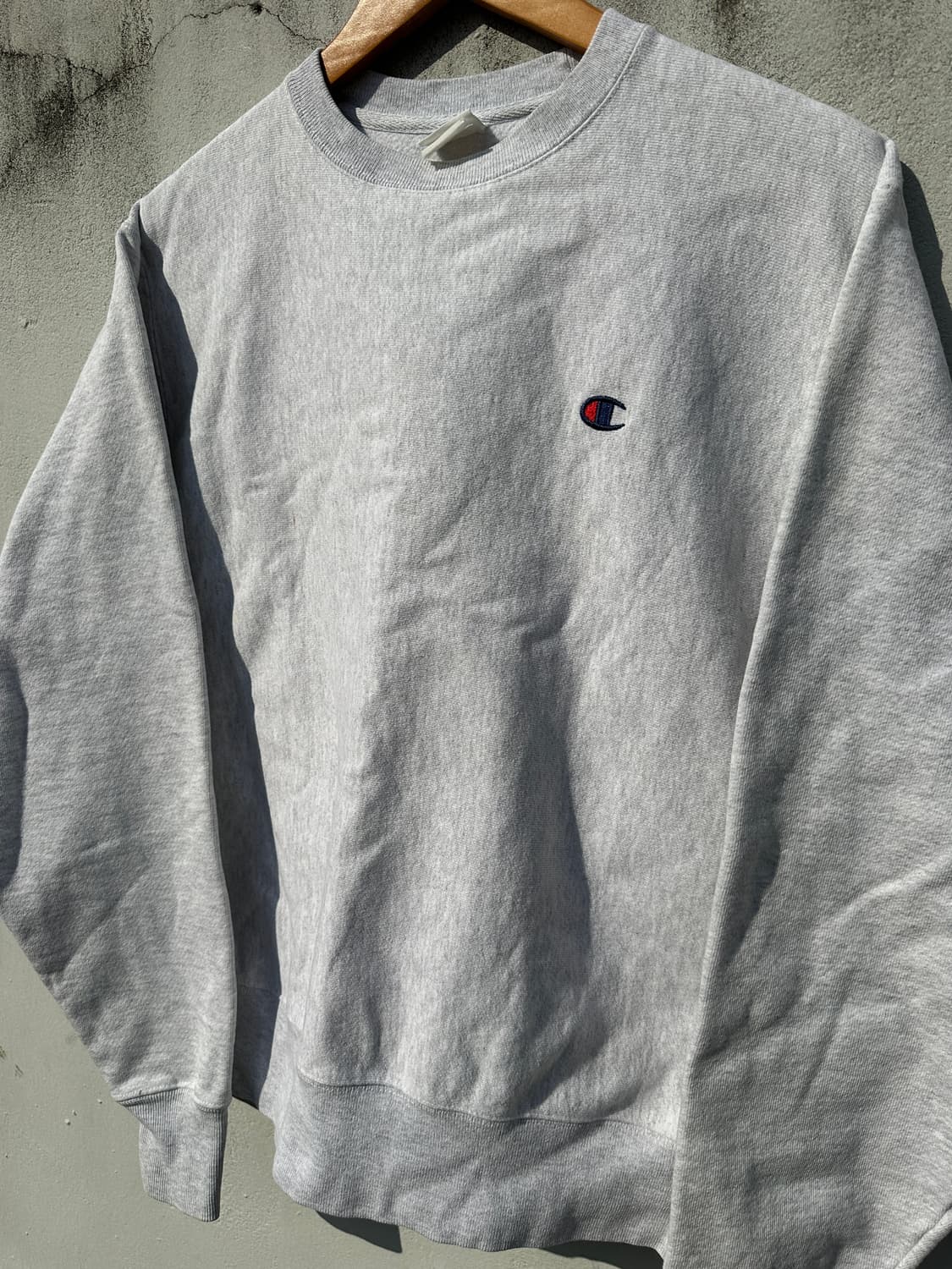 [M] 챔피온 리버스위브 멜란지 그레이 맨투맨 스웻셔츠 상품이미지6