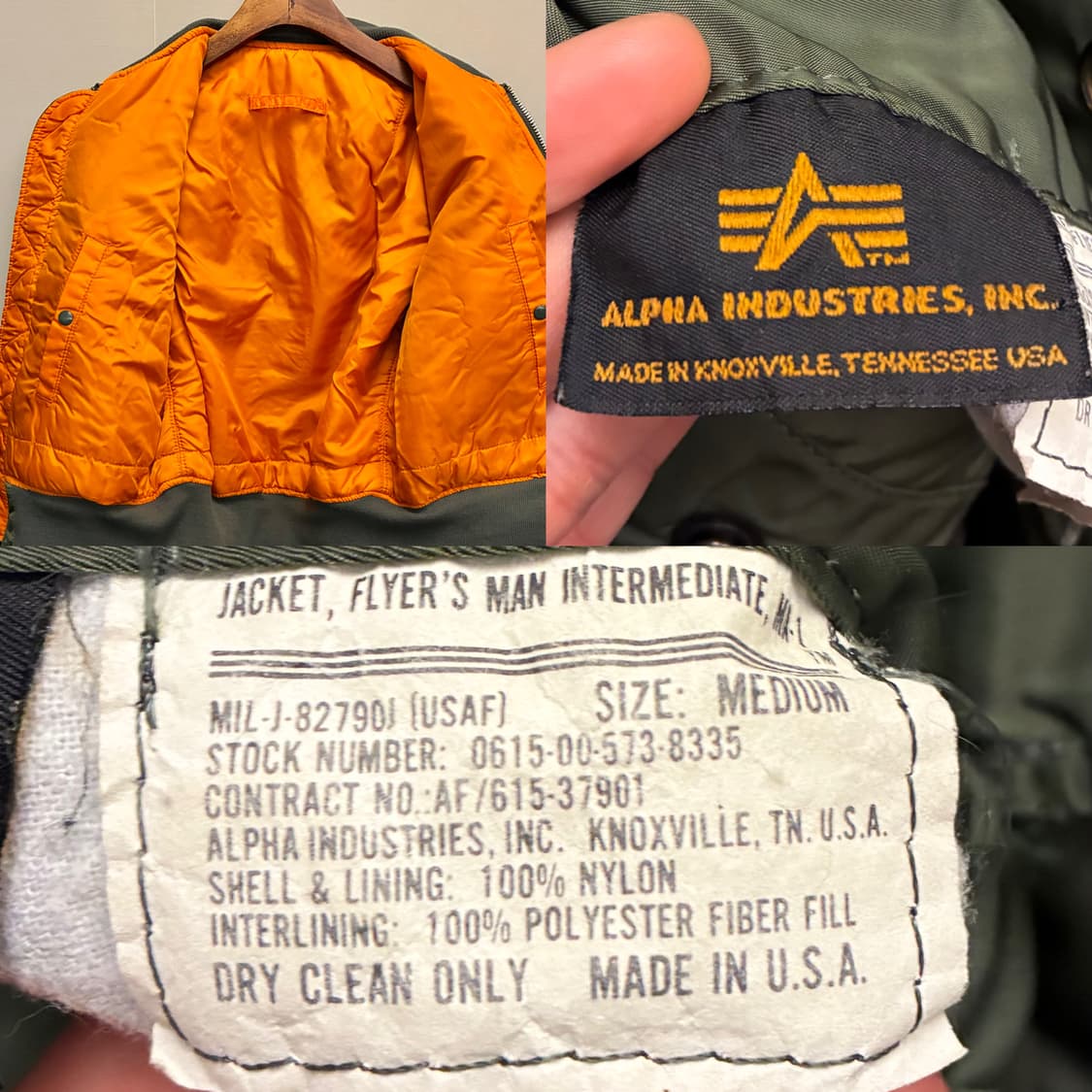 (S~M)90s USA ALPHA 알파인더스트리 빈티지 ma-1 항공점퍼 상품이미지10