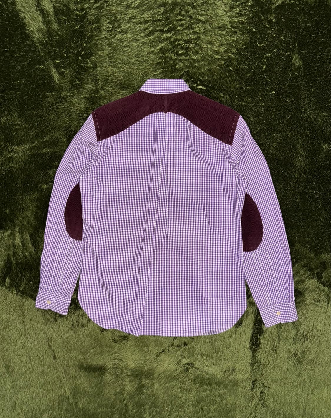 [S] 준야 와타나베 11AW 퍼플 깅엄 체크 코듀로이 패치 셔츠 상품이미지7