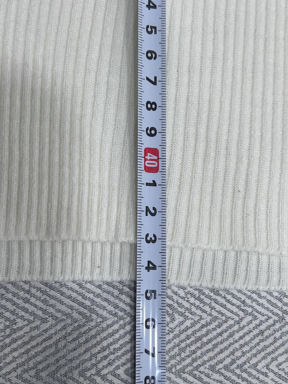 [F] 그로브 아이보리 세미크롭 긴팔 니트 티셔츠 여성 프리사이즈 상품이미지8