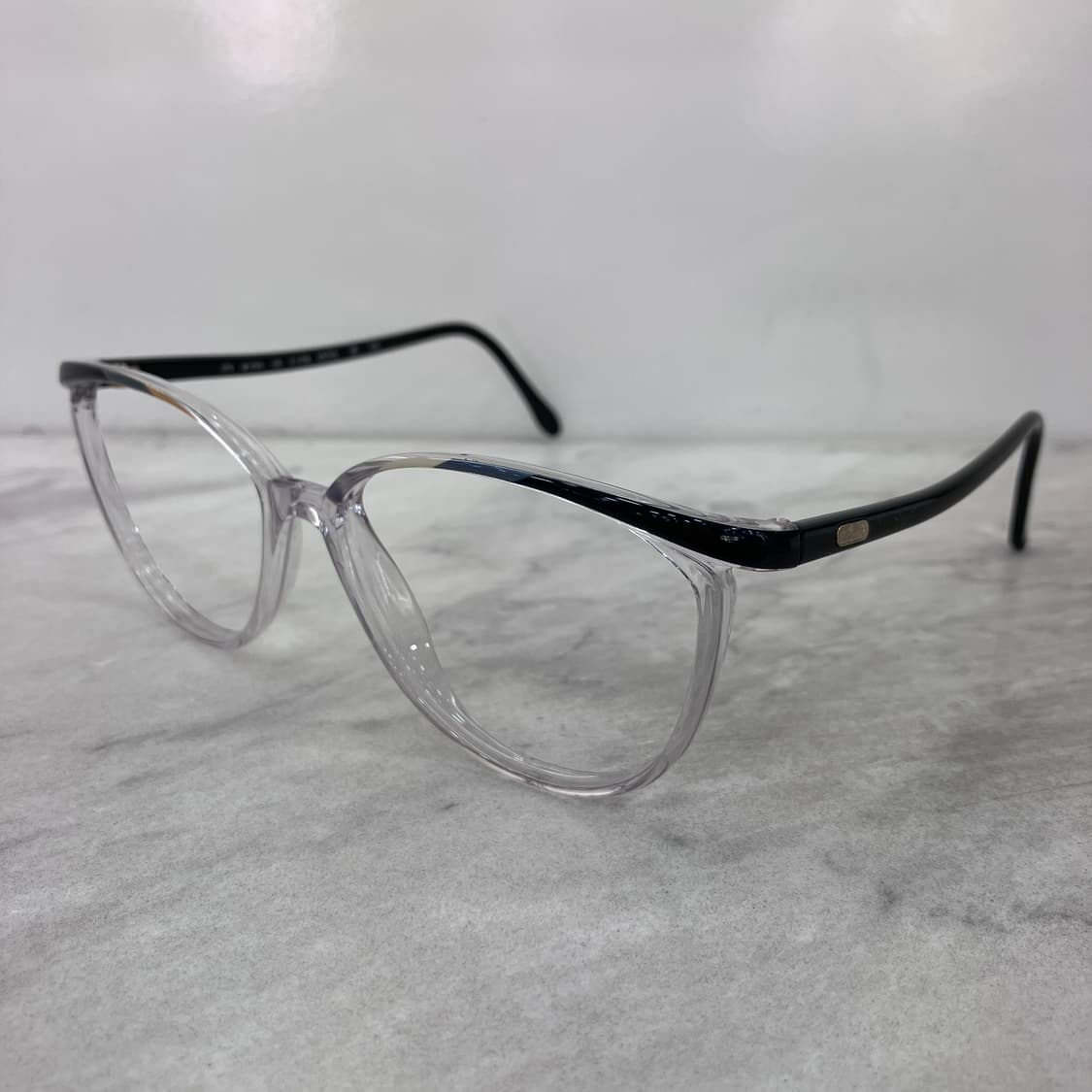 C15 실루엣 Silhouette 클리어 패턴 브로우 뿔테 안경 상품이미지7