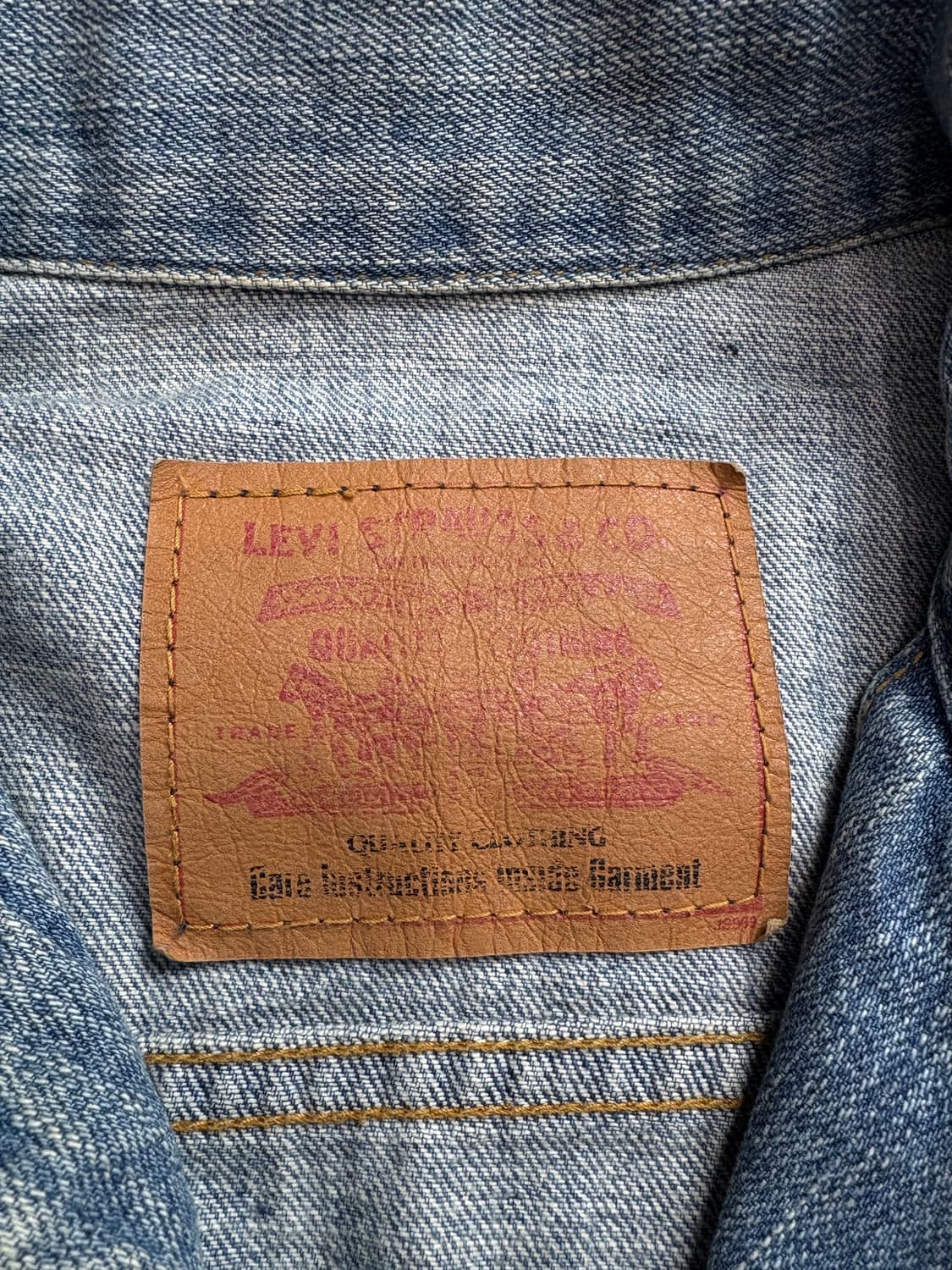 리바이스 USA 오리지널 투웨이 집업 워싱 데님 트러커 자켓 2240 상품이미지3