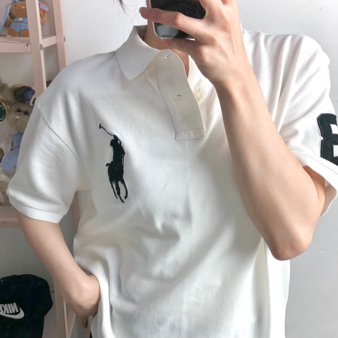 폴로 흰+검 빅포니 pk티 상품이미지3