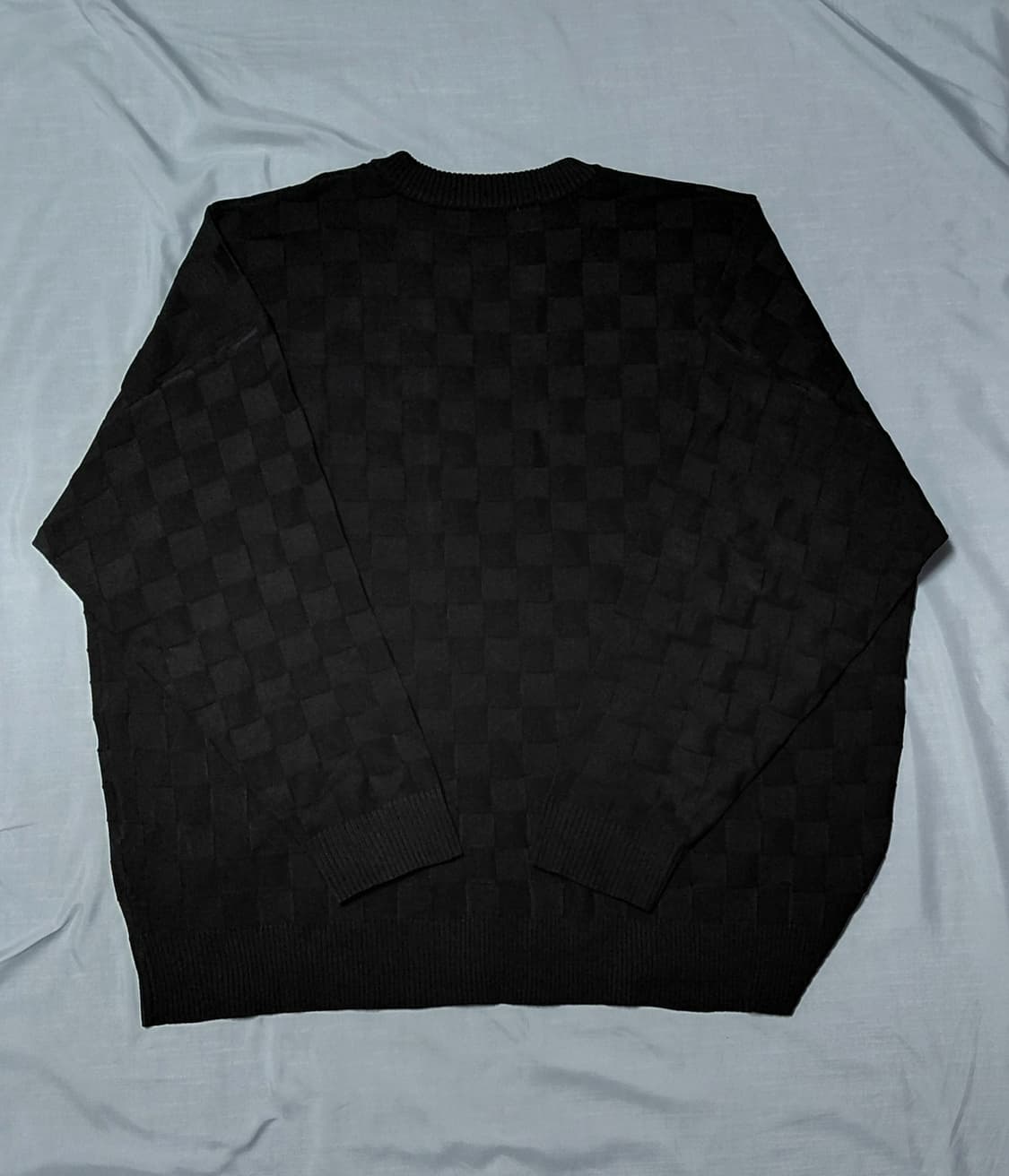 [안티카] antiqua 입체 체크 오버핏 니트 (Free) 무료배송 상품이미지5