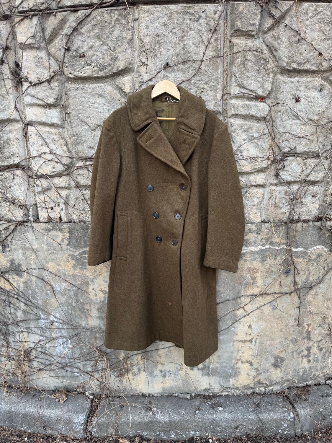 40s 미군 오리지널 ww2 멜튼 울 오버 코트 상품이미지1