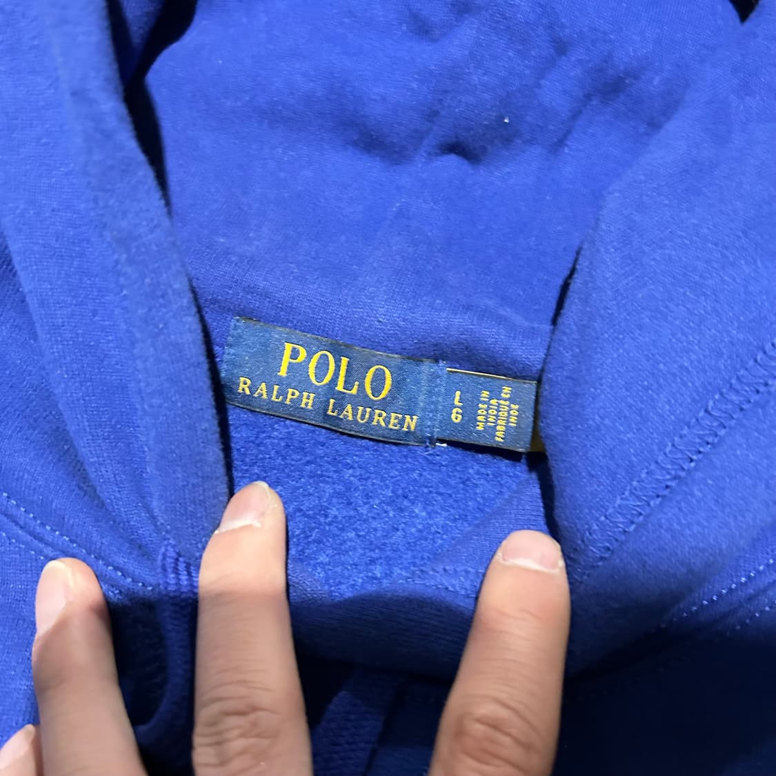 폴로 랄프로렌(POLO RalphLauren)블루 스펠로고 후드티 상품이미지5