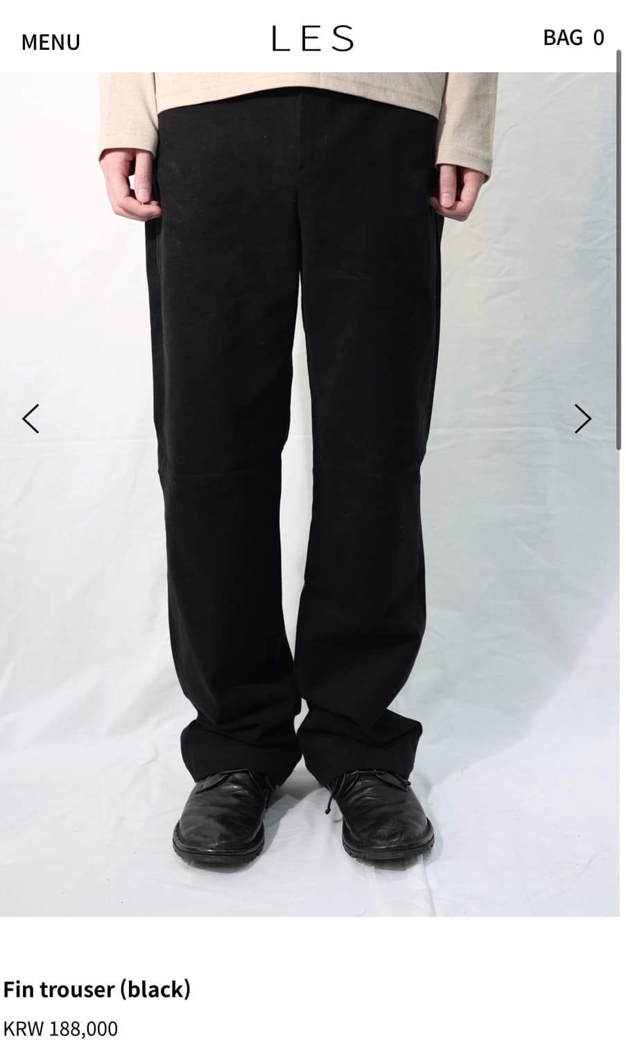 les Fin trouser (black) 상품이미지1
