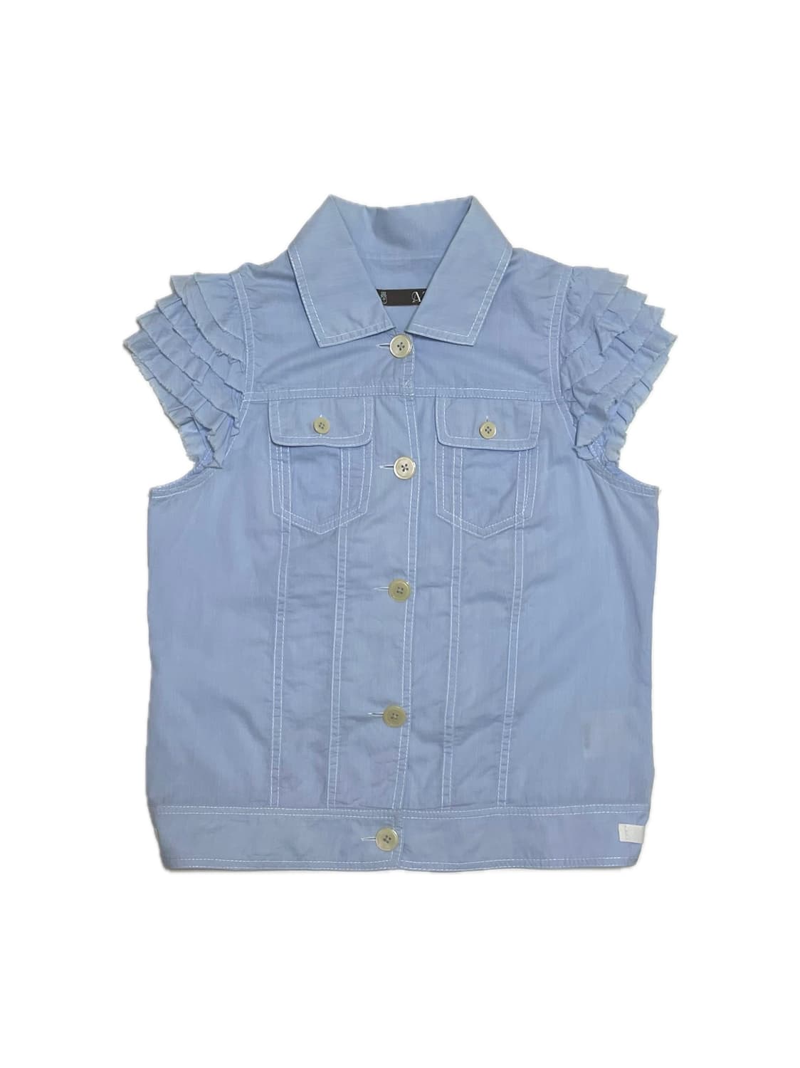 A.T frill half-sleeveles blouse 상품이미지1