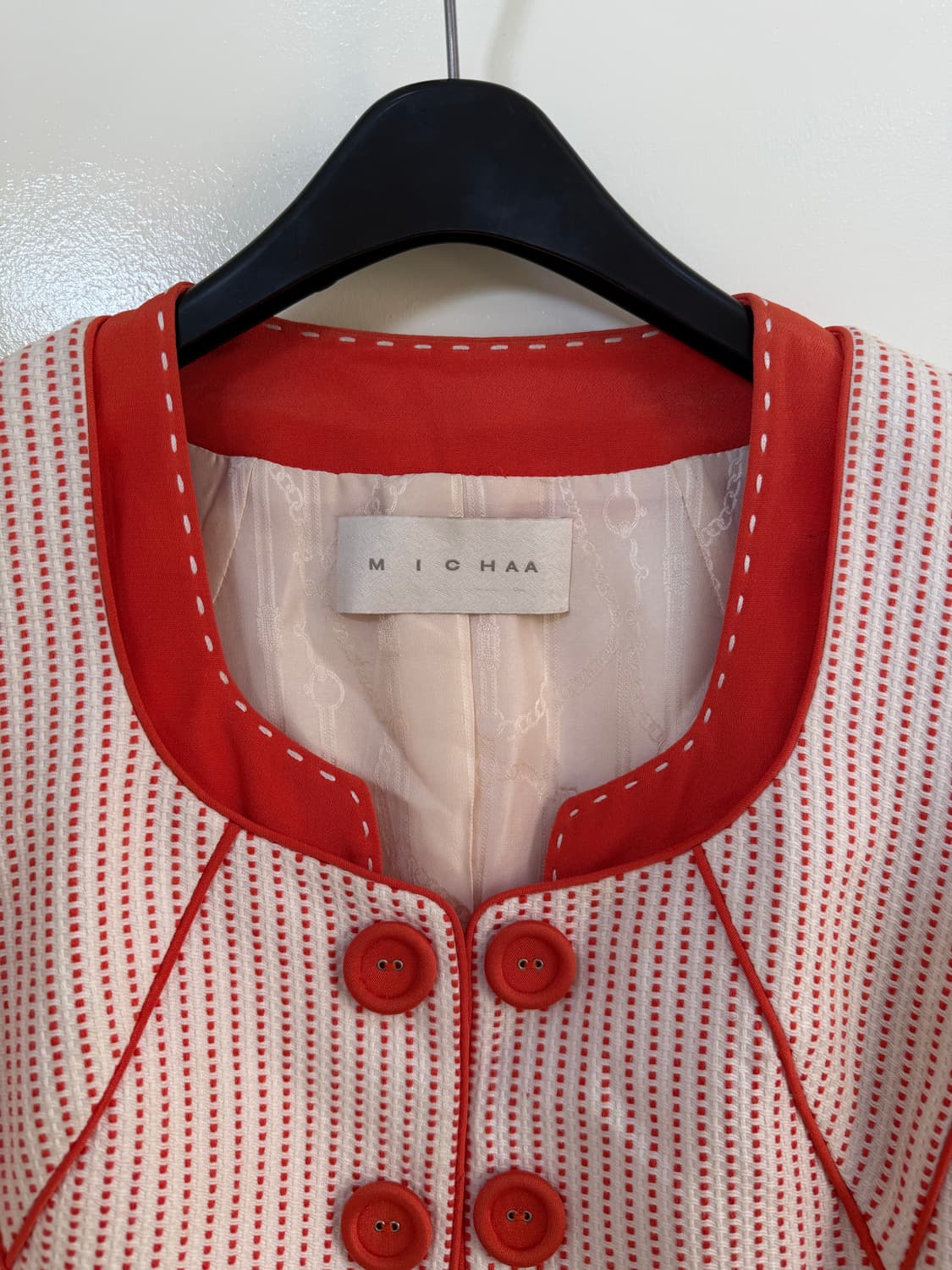 미샤 오렌지 스트라이프 숏자켓 정품 상품이미지3