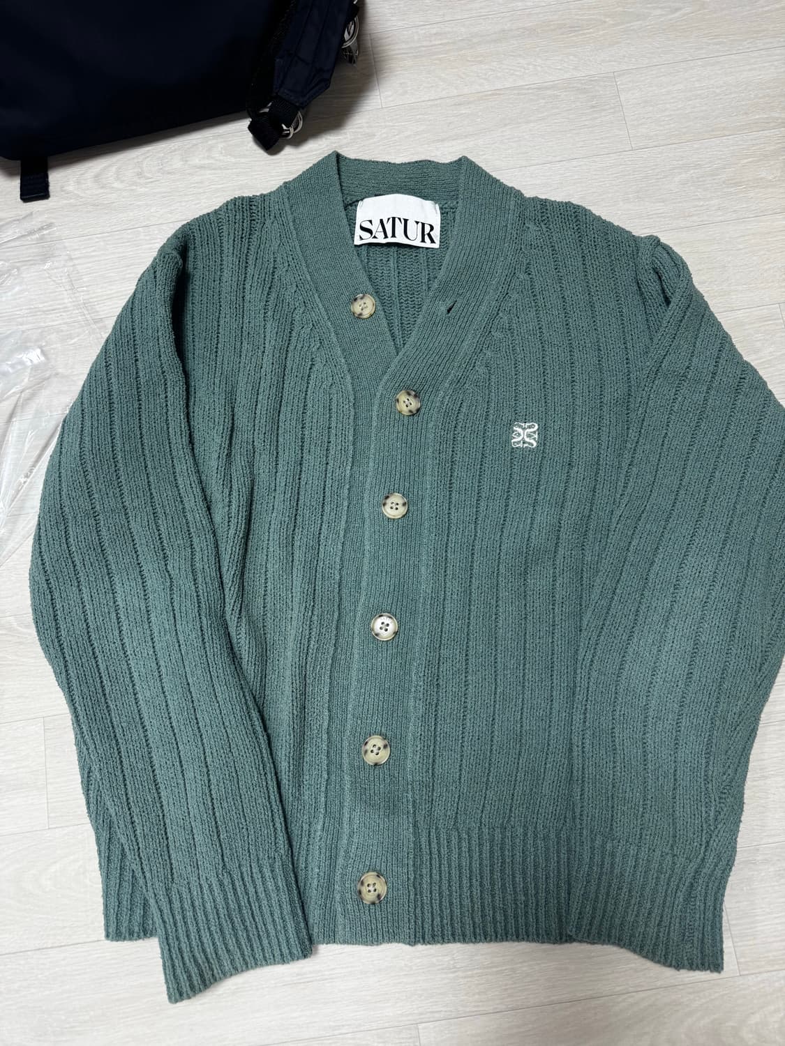 [L] 세터 파로 부클 가디건 세이지그린 상품이미지1