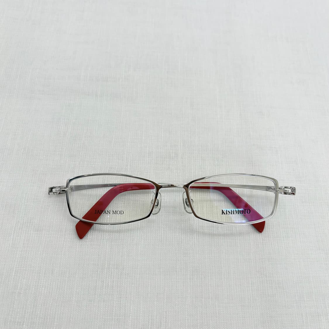 KISHMOTO 실버 스퀘어 빈티지안경 상품이미지5