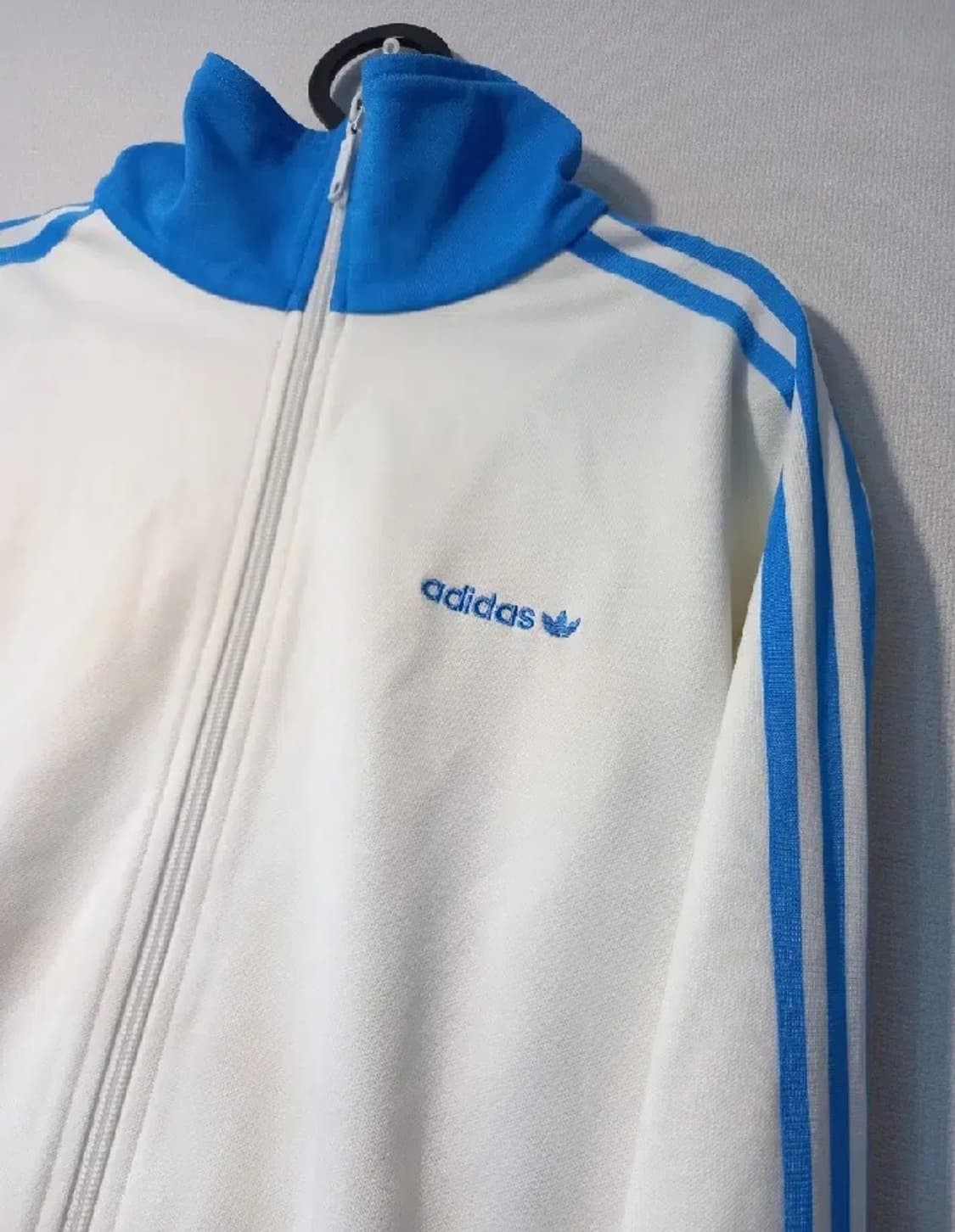 아디다스 대장급 흰파 화이트 블루 트랙탑 저지 져지집업 95/M 상품이미지2