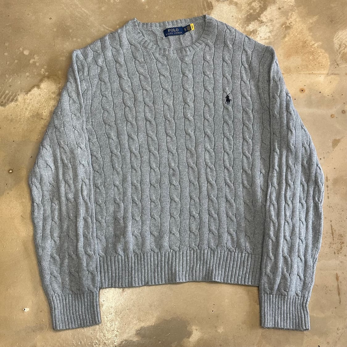 XL 폴로랄프로렌 코튼 그레이 케이블 니트 상품이미지2