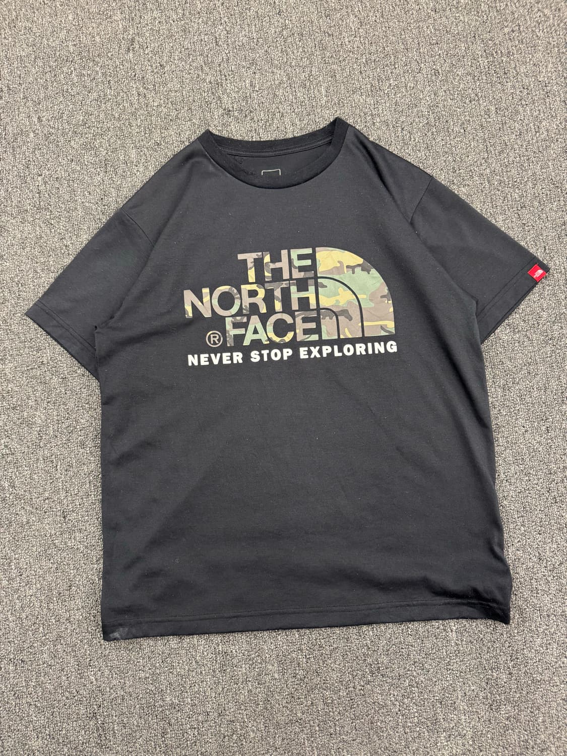 M)노스페이스 빈티지 카모 로고 프린팅 반팔 상품이미지1
