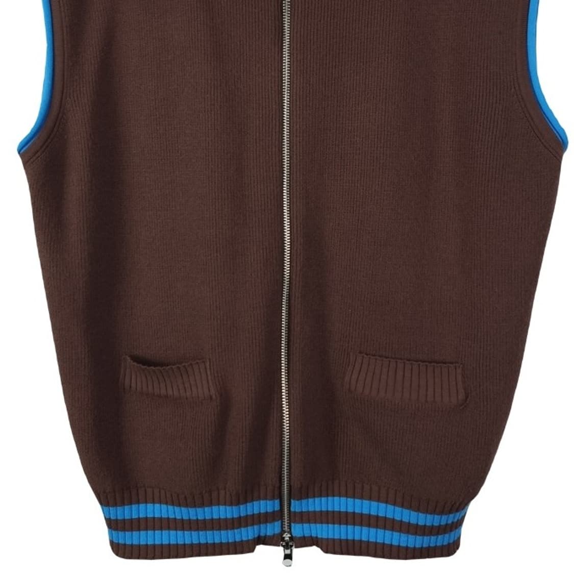 [마뗑킴] 뒷판 빅로고 니트 집업 베스트 조끼 M19024 상품이미지5