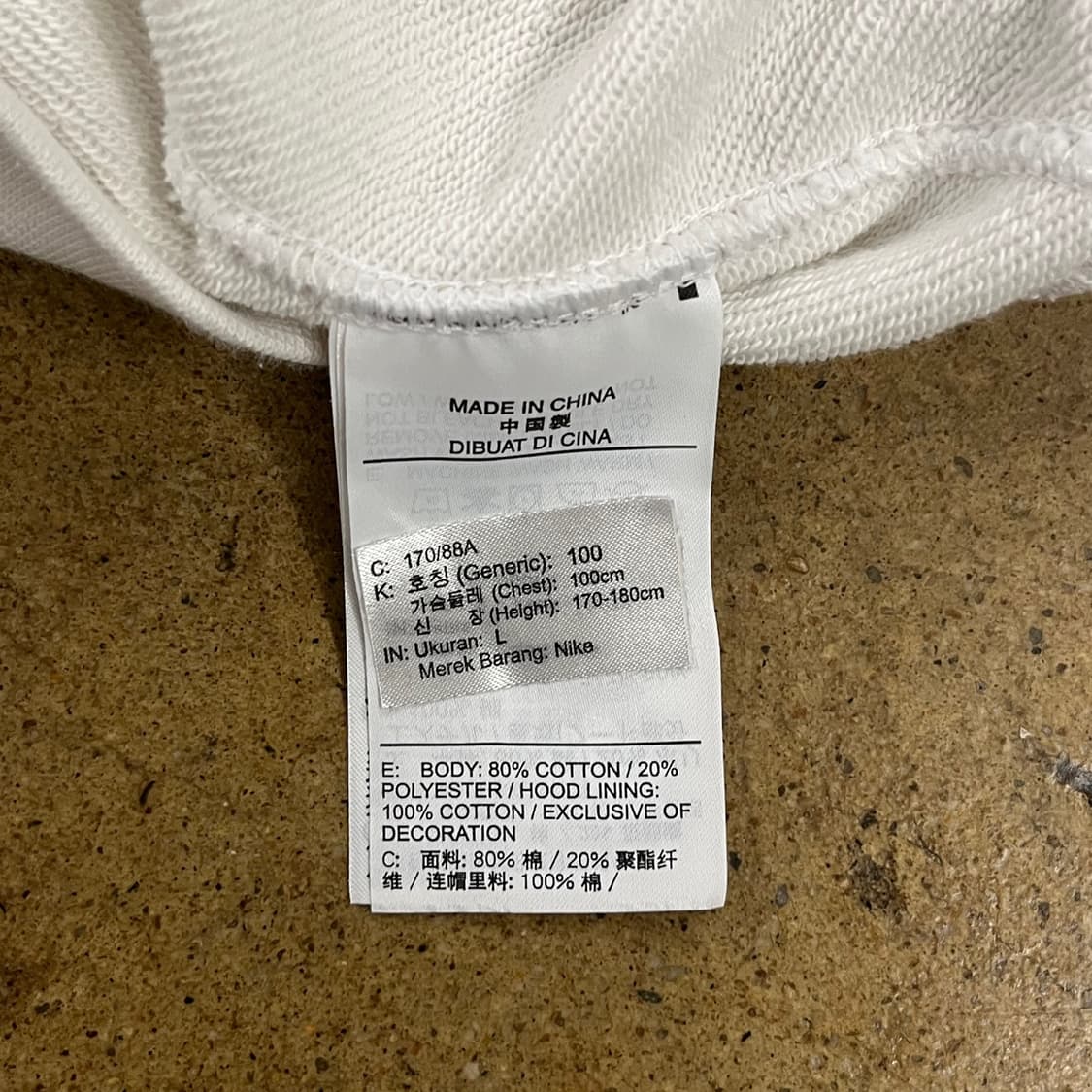 [정품/L] 나이키 화이트 후드티 레드 로고 b18 상품이미지6