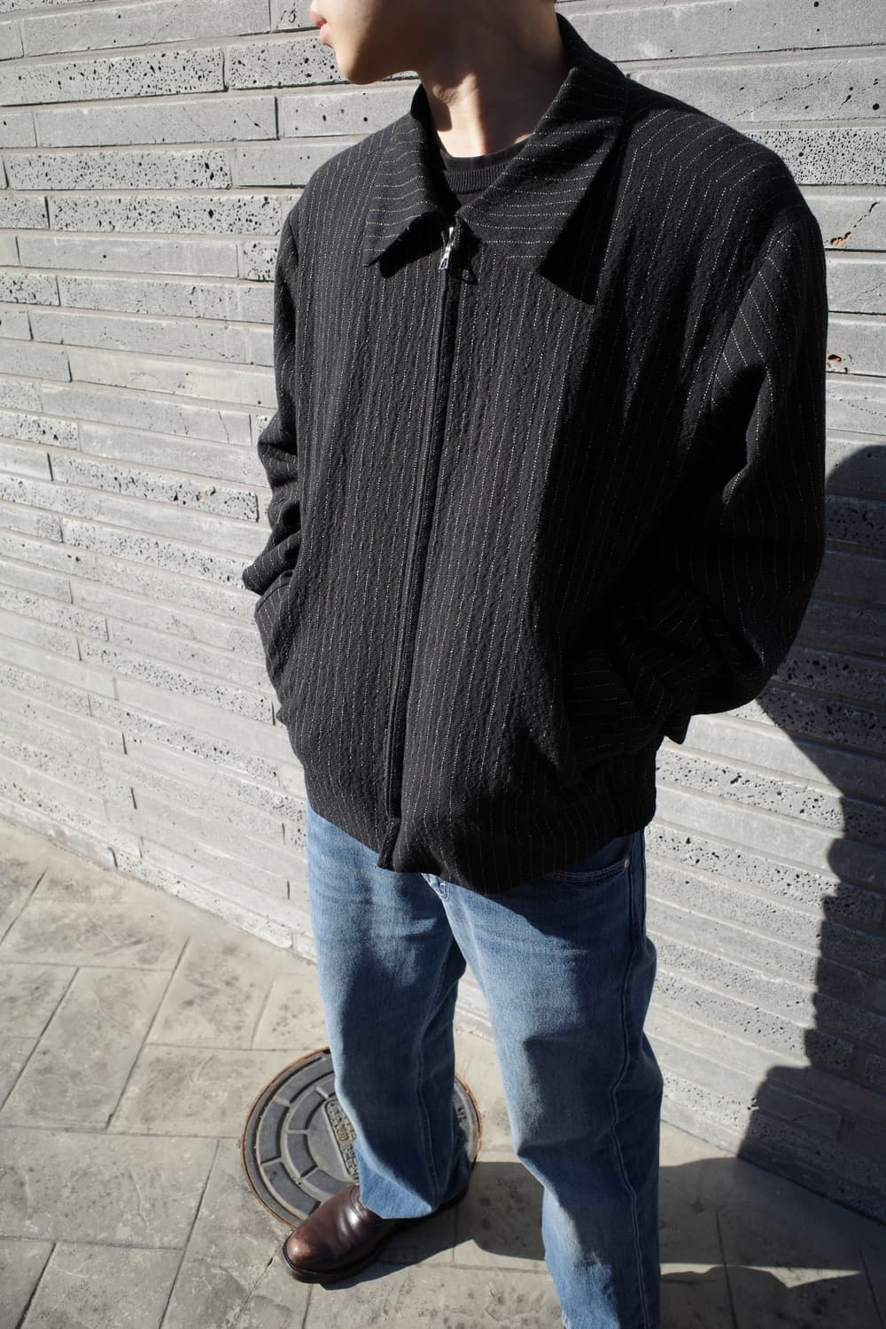 Sunflower Pinstripe Wool Jacket 상품이미지2