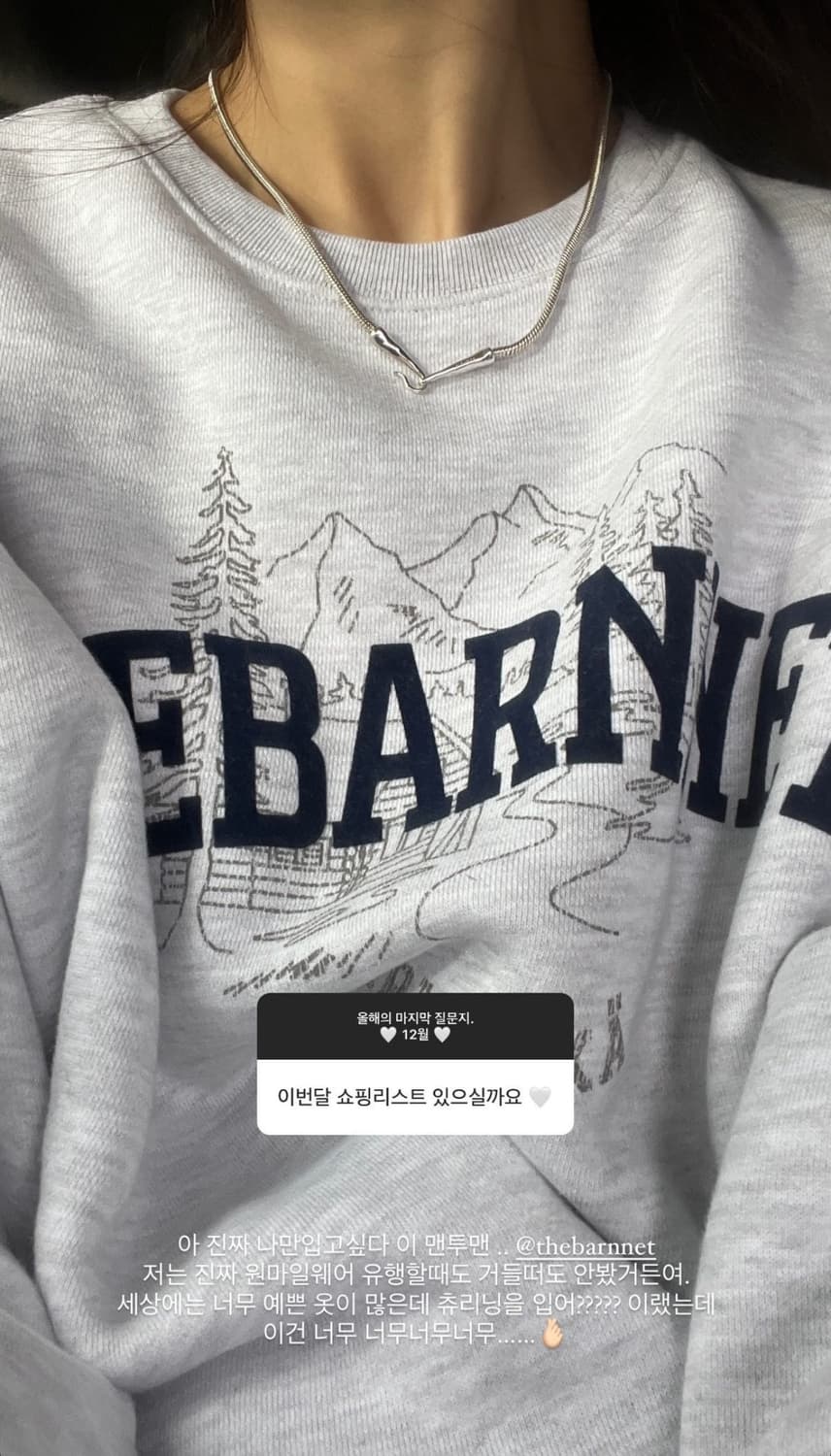 더바넷 Saariselka Logo Sweat Shirt Grey 상품이미지7