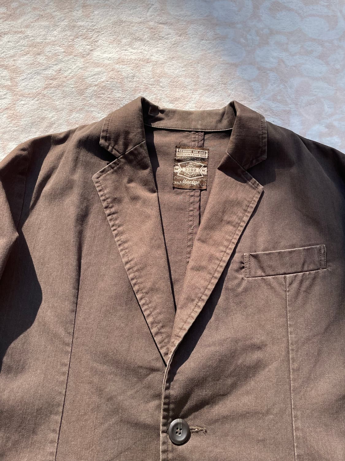 빈티지 브라운 코튼 테일러드 워크자켓 상품이미지4