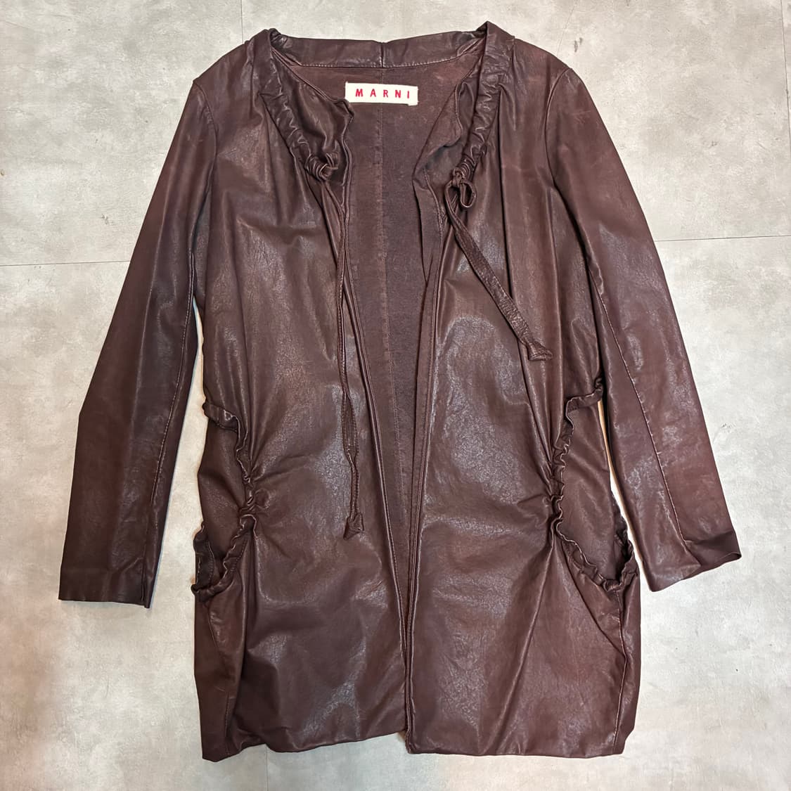 마르니 카우레더 소가죽 오픈 자켓 상품이미지1