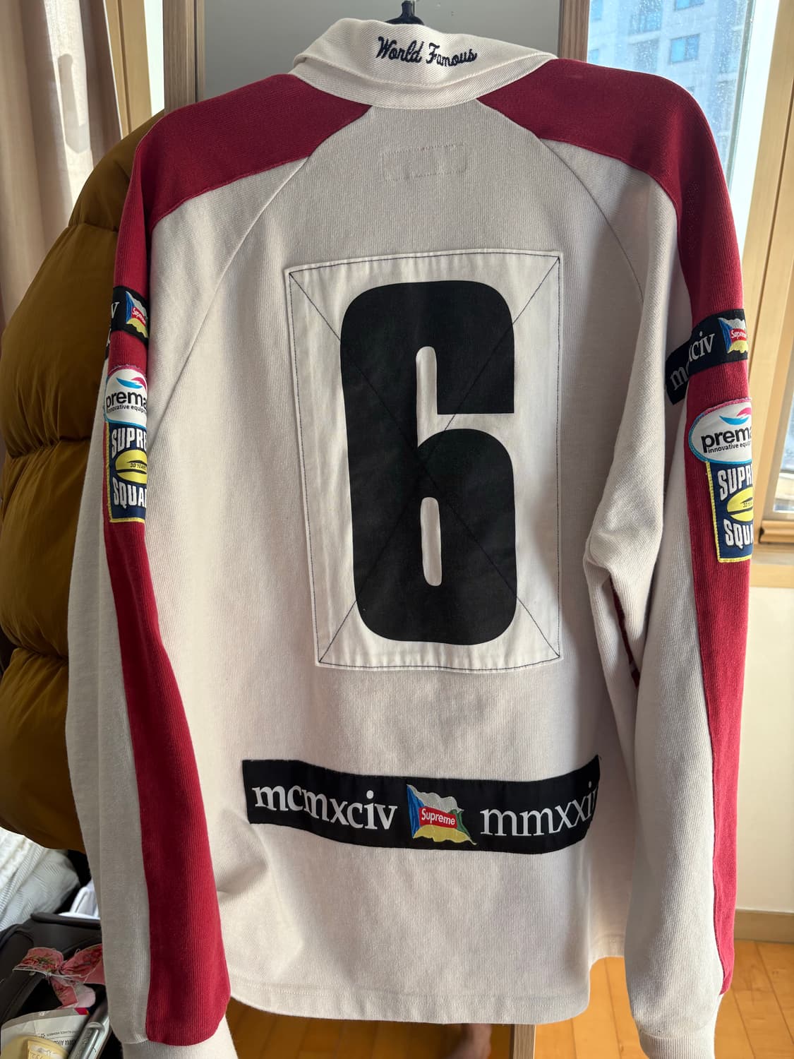 슈프림 Supreme 체스트 스트라이프 럭비 스톤 저지 상품이미지3
