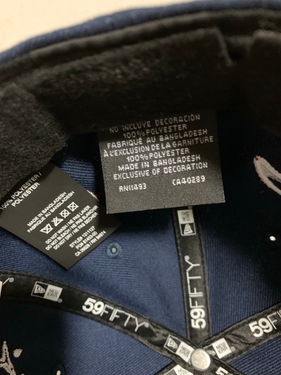 스투시 뉴에라 랜섬 자수 59피프티 캡 스냅백 네이비 상품이미지4