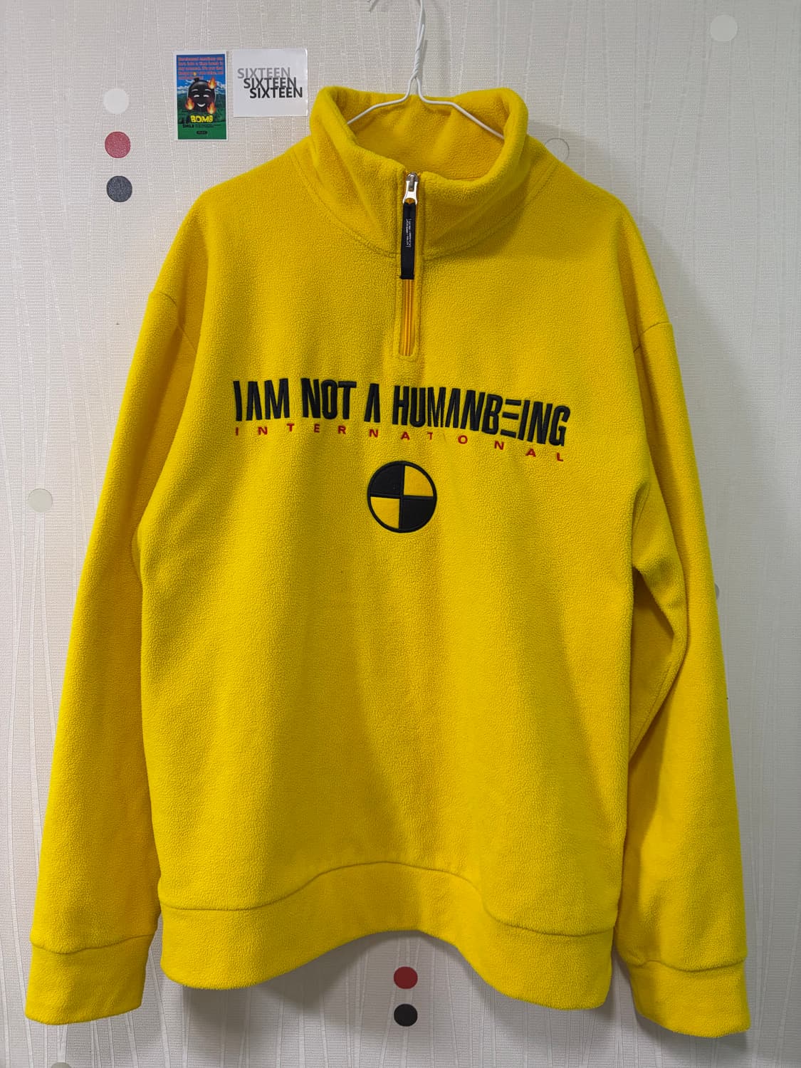 I AM NOT A HUMANBEING 반집업 후리스 L사이즈 상품이미지1