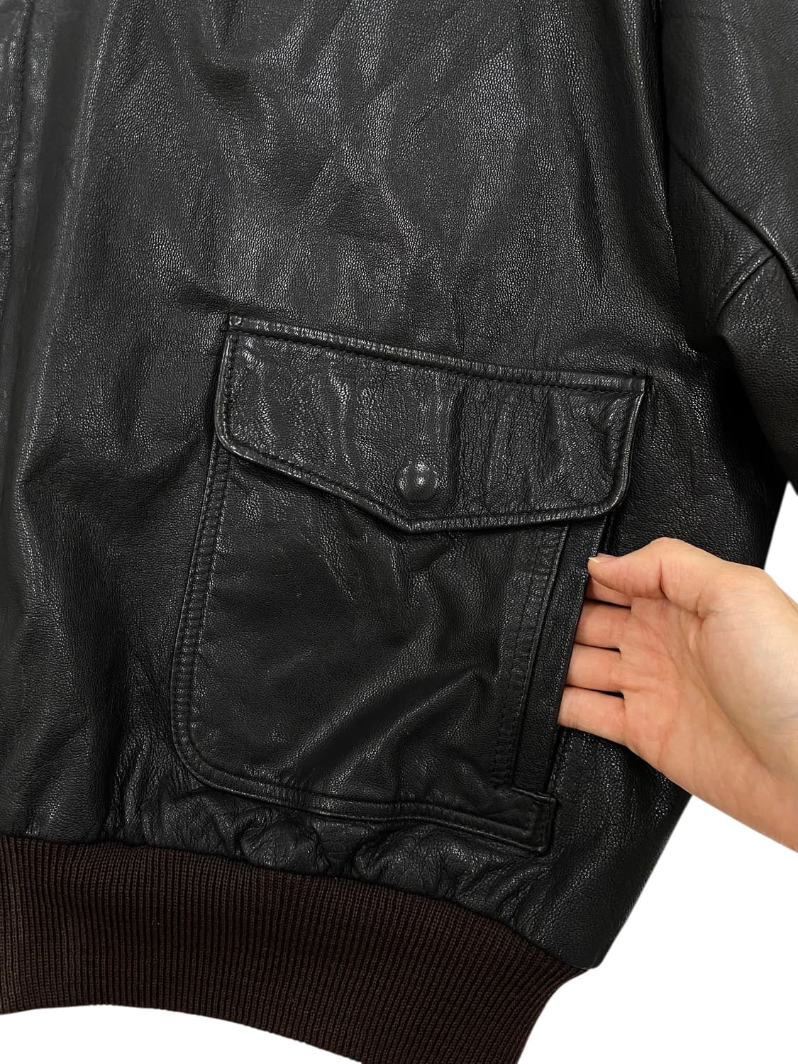 1992s 엘엘빈 타입A-2 레더 자켓 상품이미지5