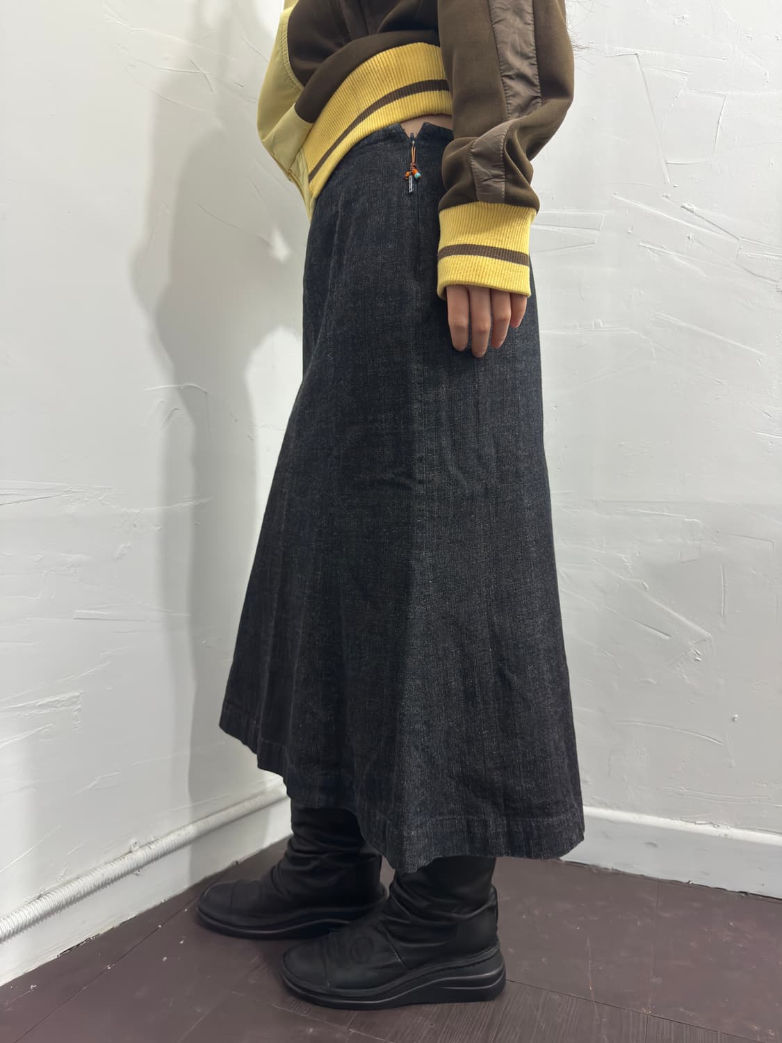 denim midi skirt 상품이미지4