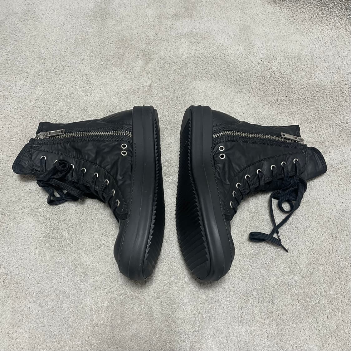 41) 릭오웬스 다크쉐도우 블랙 나일론 라몬즈 하이탑 상품이미지4