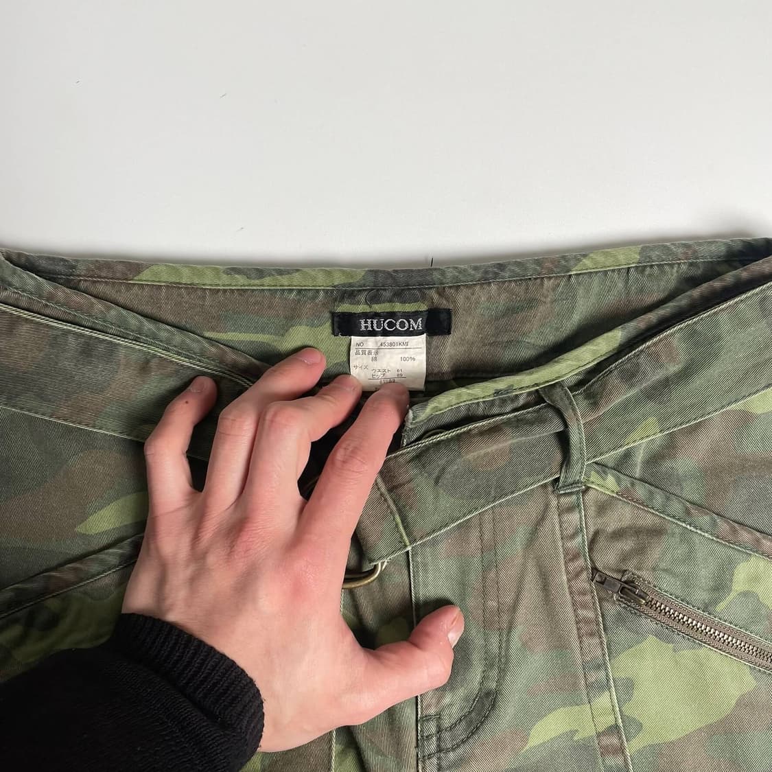 Hucom 카모 패턴 부츠컷 팬츠 상품이미지8