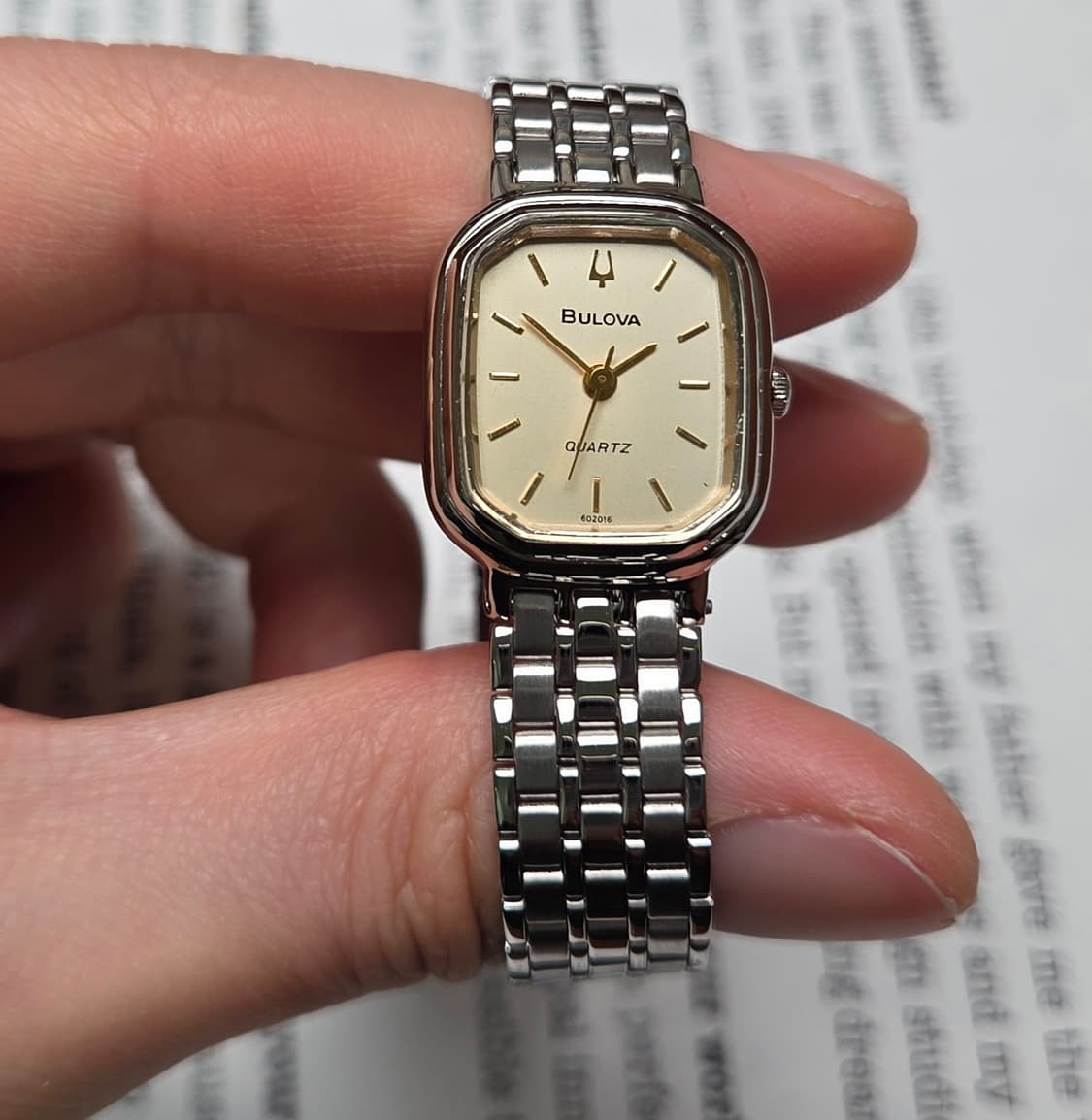 빈티지 부로바 팔각 옥토탱크 샴골판 논데이트 쿼츠 여성용 브레이슬릿 ve 상품이미지2