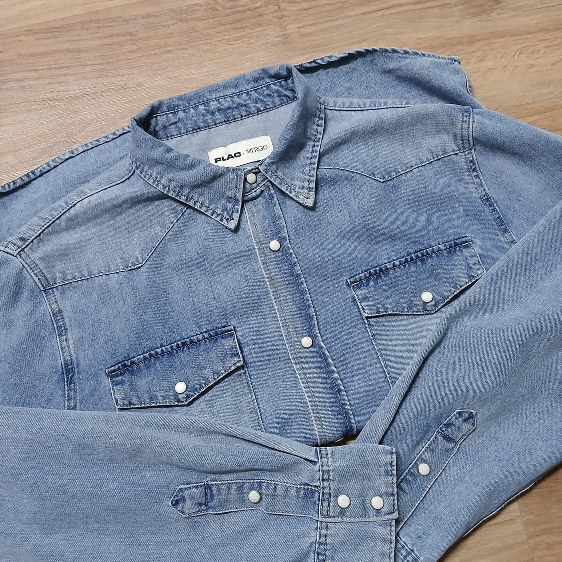 PLAC mergo 콜라보 웨스턴 데님 청셔츠 남방 플랙 메르고 상품이미지1