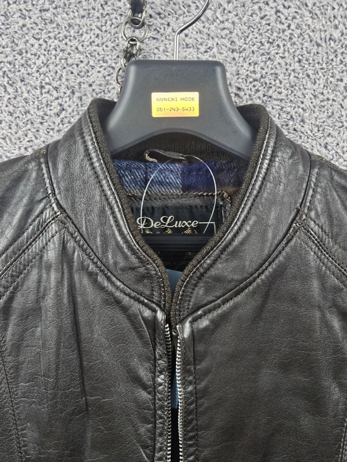 DERUXE 카우 레더 풀집 봄버 자켓 ( L ) / 11169 상품이미지7