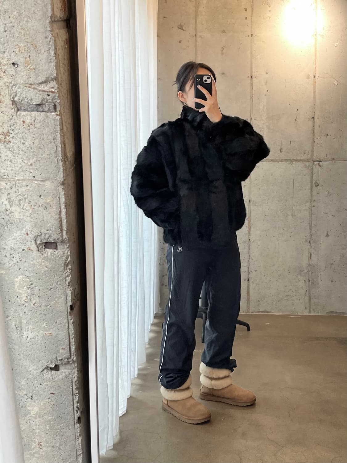 COURREGES 꾸레쥬 로고 트랙팬츠 블랙 상품이미지3