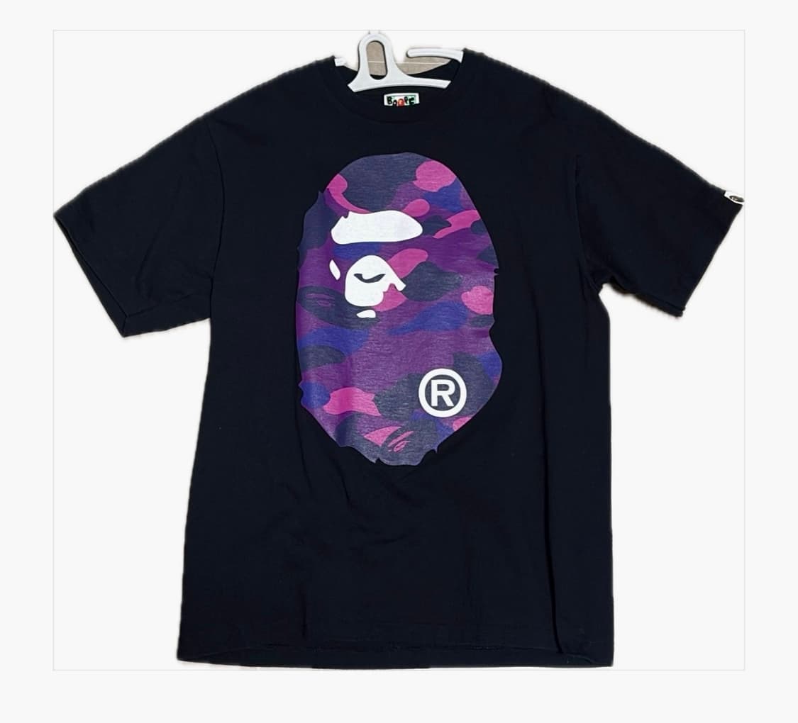 베이프 보라 퍼플 카모 빅헤드 반팔 티셔츠 상품이미지1