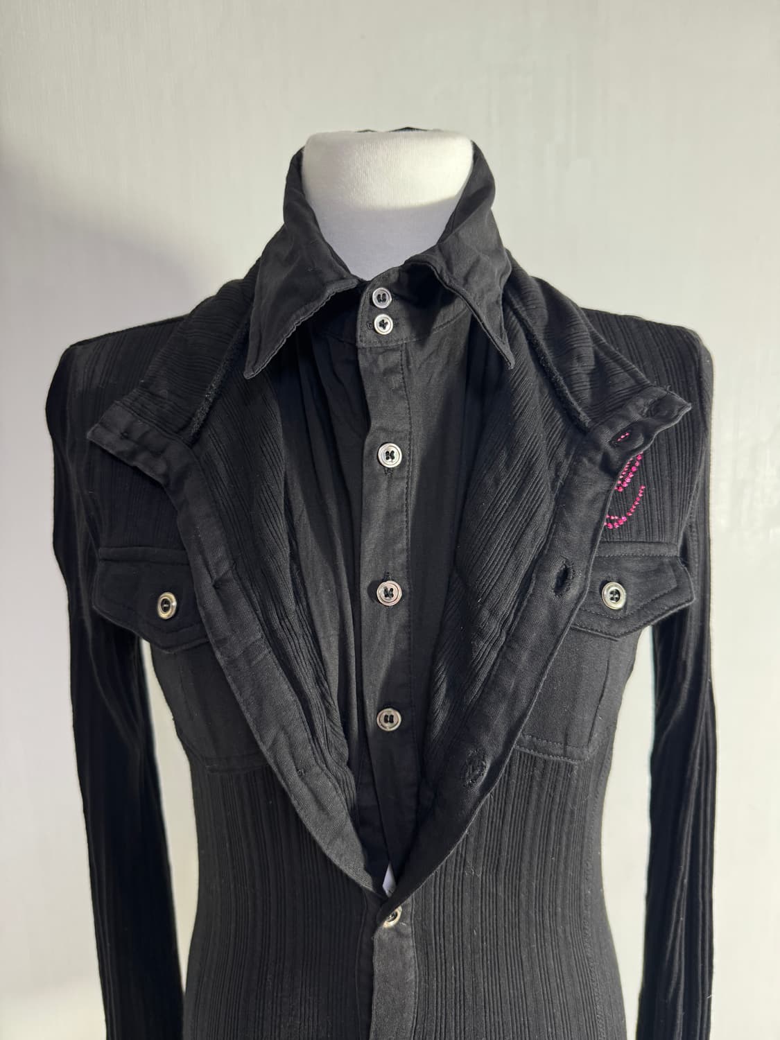 Buffalo Bobs 리브드 레이어드 셔츠 y2k vkei 상품이미지7