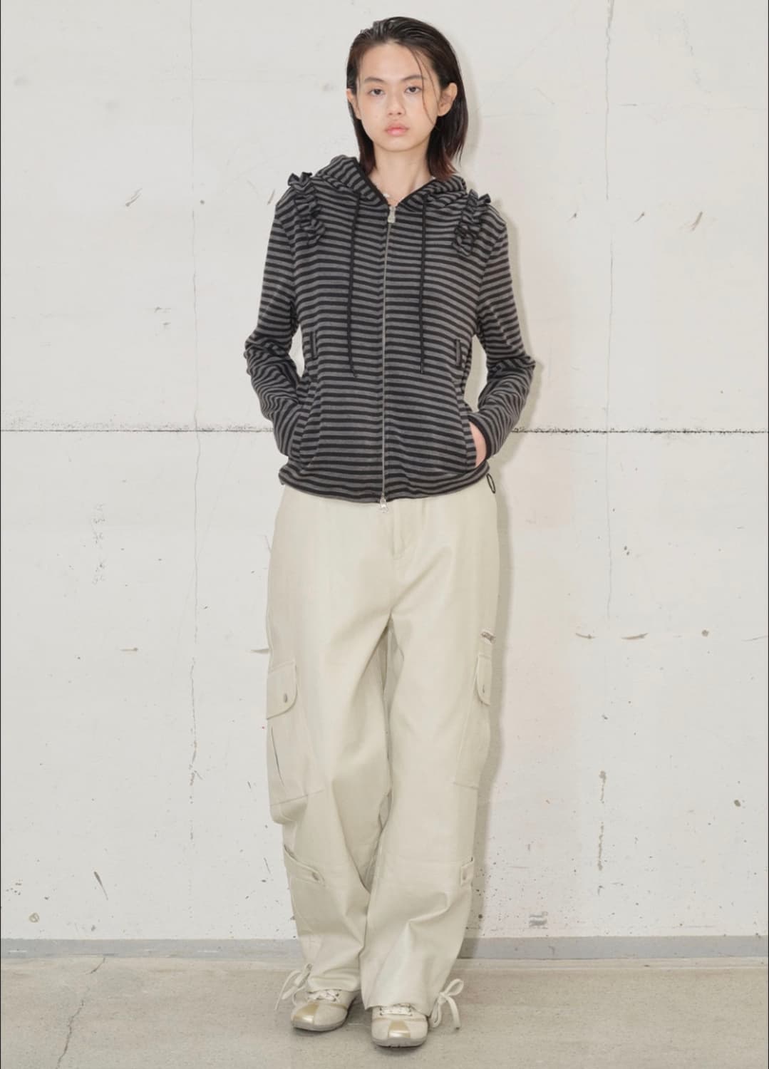 타입서비스 Coated Snap Pants [Ivory] 상품이미지2