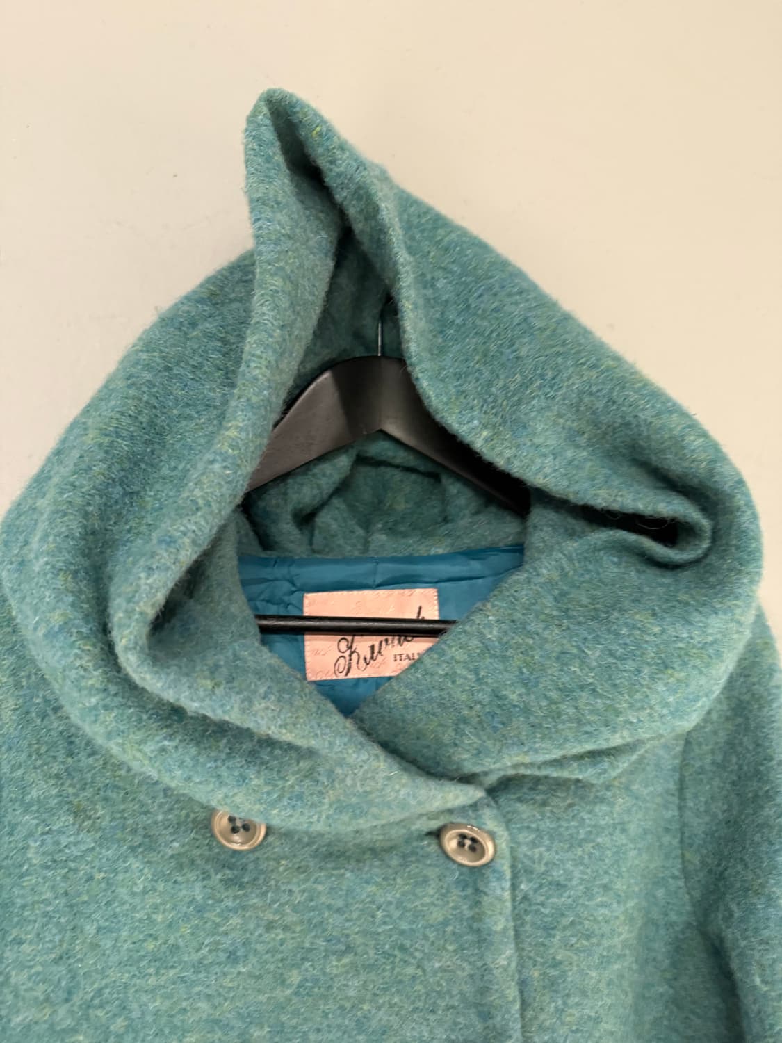 Italy big hood double button point coat 상품이미지7