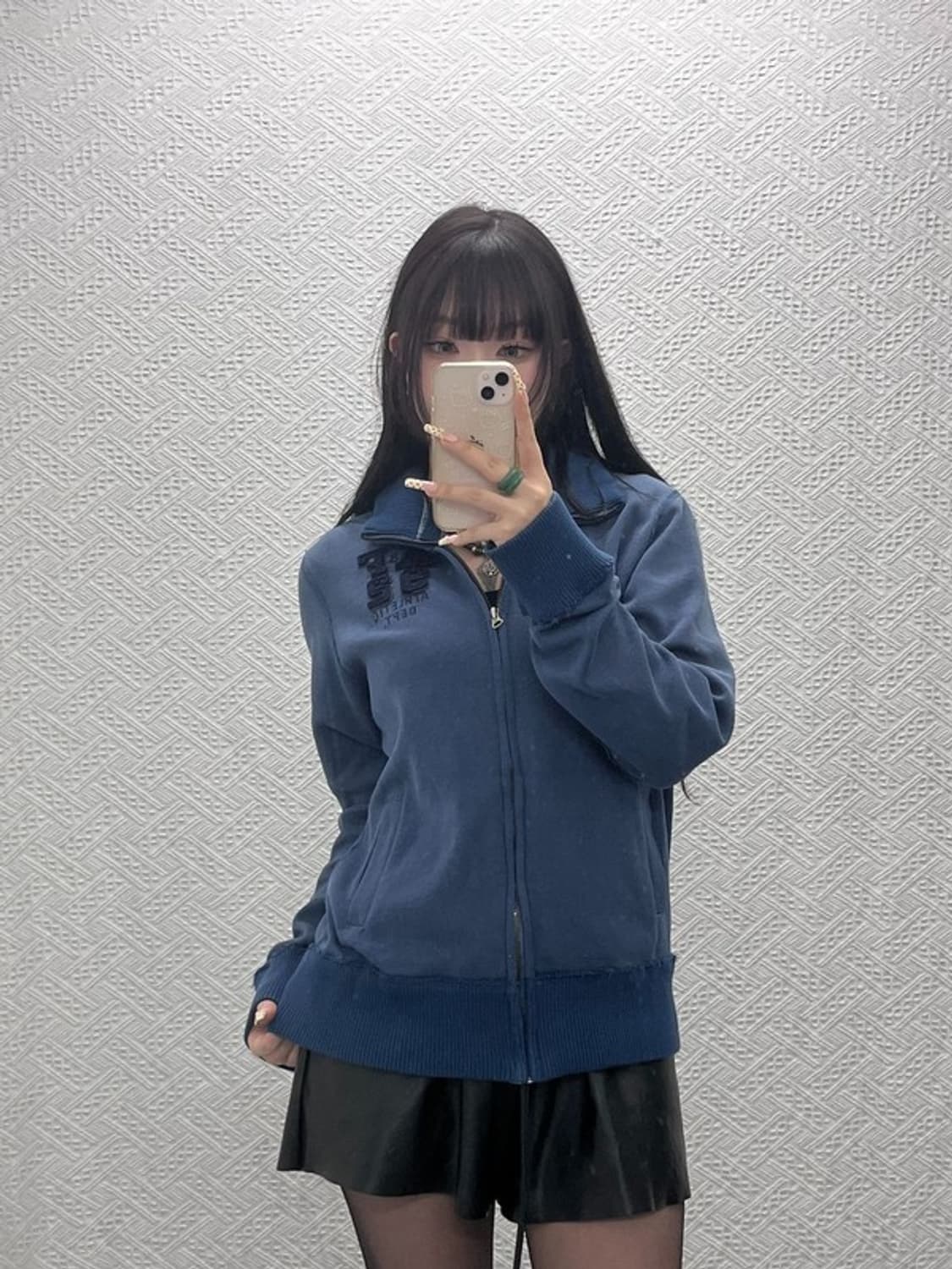 아베크롬비 올드스쿨 빈티지 데미지 집업 자켓 M C09740 상품이미지2