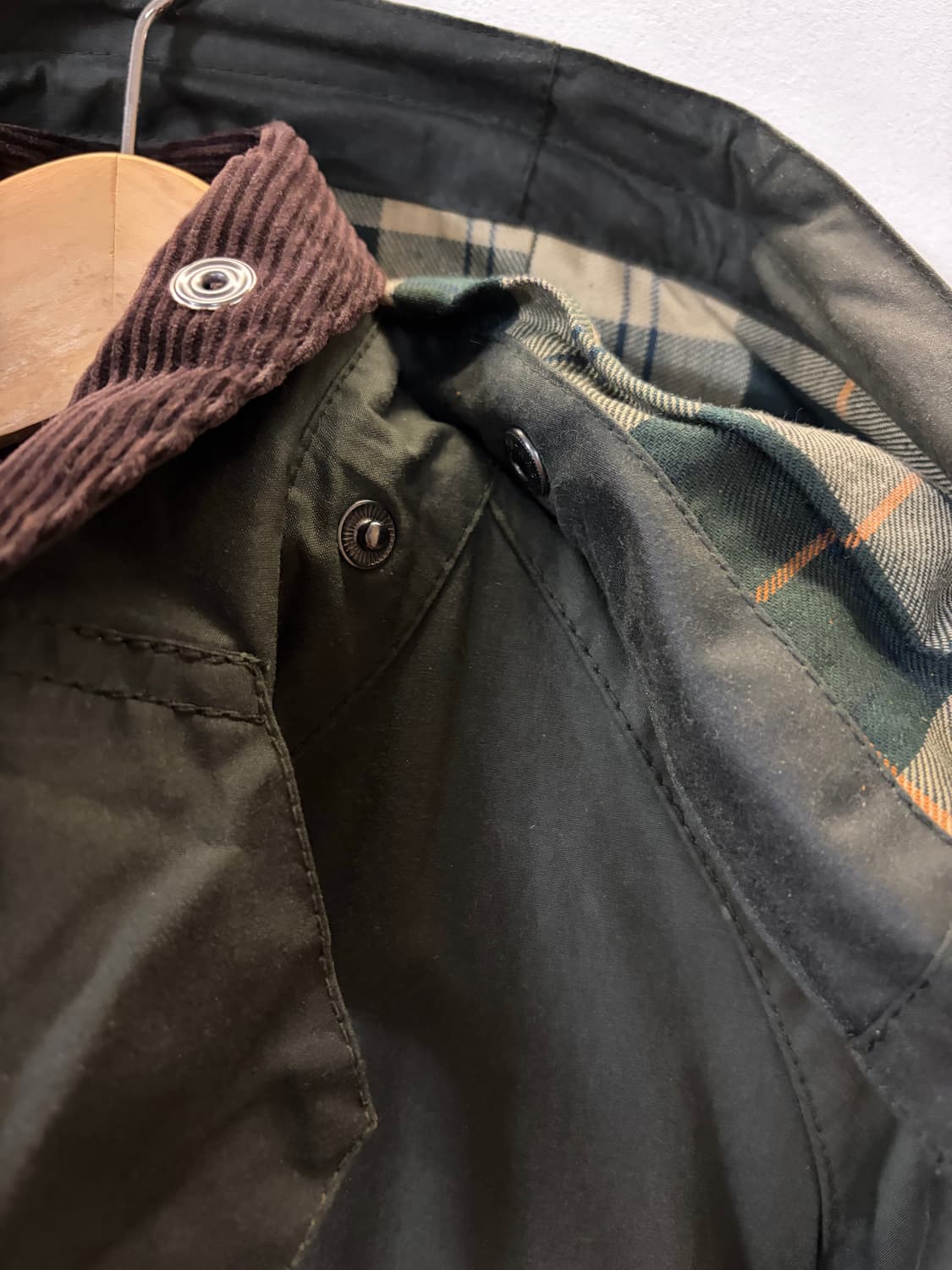 바버 BEDALE 왁스 자켓 (올리브 32) 상품이미지8