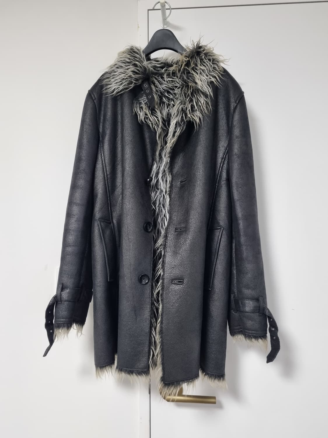 Semantic Design Fur-Trimmed Coat 상품이미지1